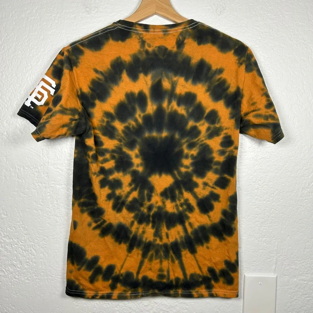 SF Giants Orange Jerry Garcia Tie Dye Graphic T-Shirt Size Small